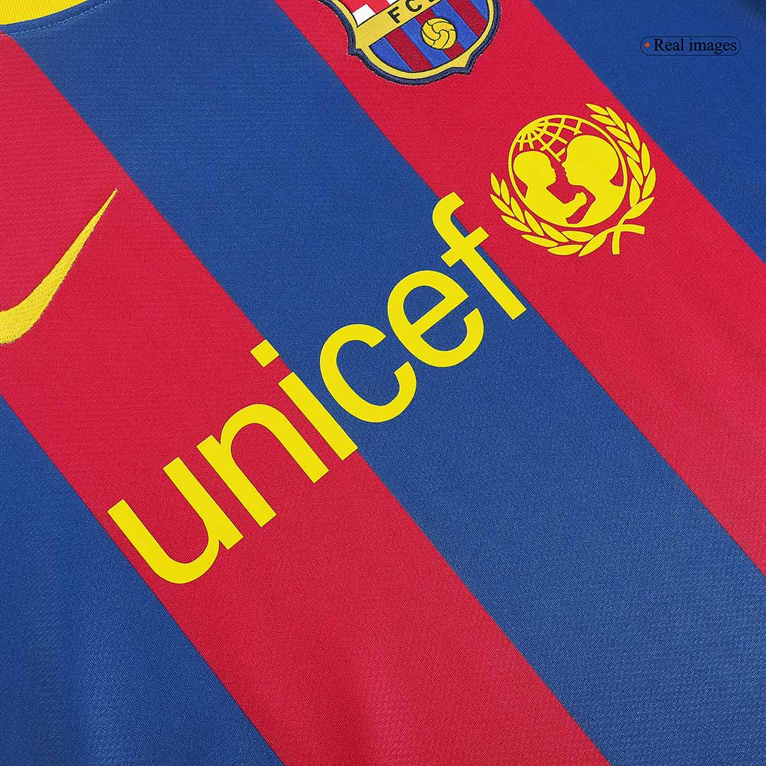 Maillot Domicile Rétro Barcelone 2010/11 Rouge&Bleu
