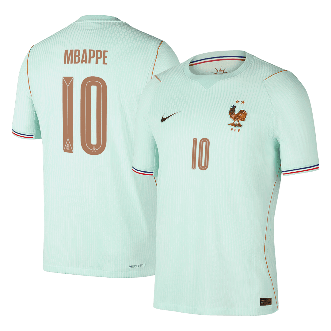 Maillot de foot MBAPPE #10 France Extérieur - Coupe du Monde 2026 Vert Joueur