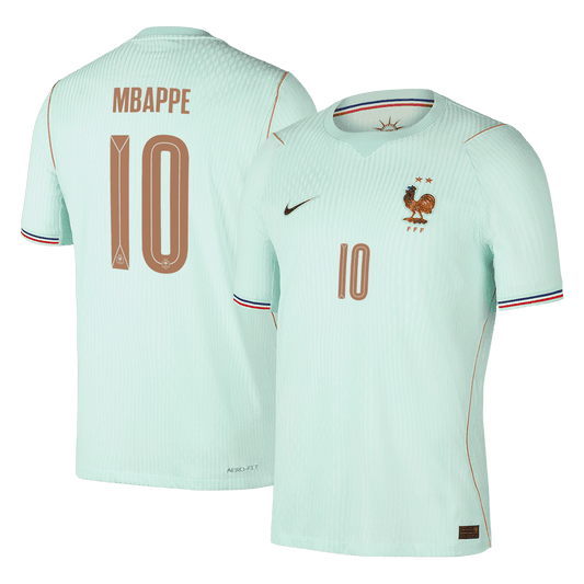Maillot de foot MBAPPE #10 France Extérieur - Coupe du Monde 2026 Vert Joueur