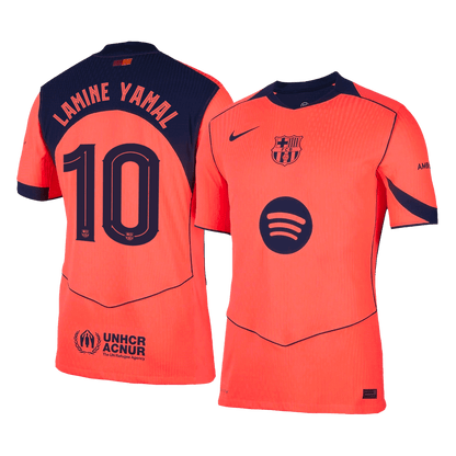 LAMINE YAMAL #10 Barcelone Troisième Maillot 2025/26 Orange Joueur - UCL